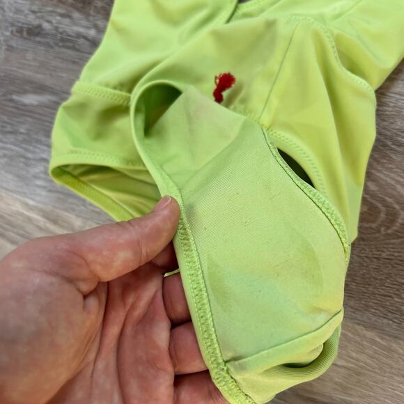 Solid & Striped Lime Green One Shoulder Swimsuit Asymmetrical Cutout NWOT S - Picture 5 of 7